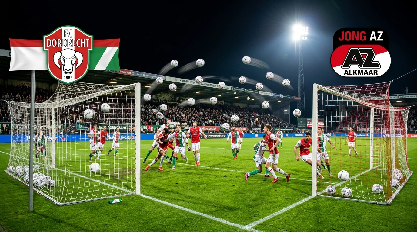 Attackers Run Riot as Jong AZ Outgun FC Dordrecht in Nine-Goal Thriller