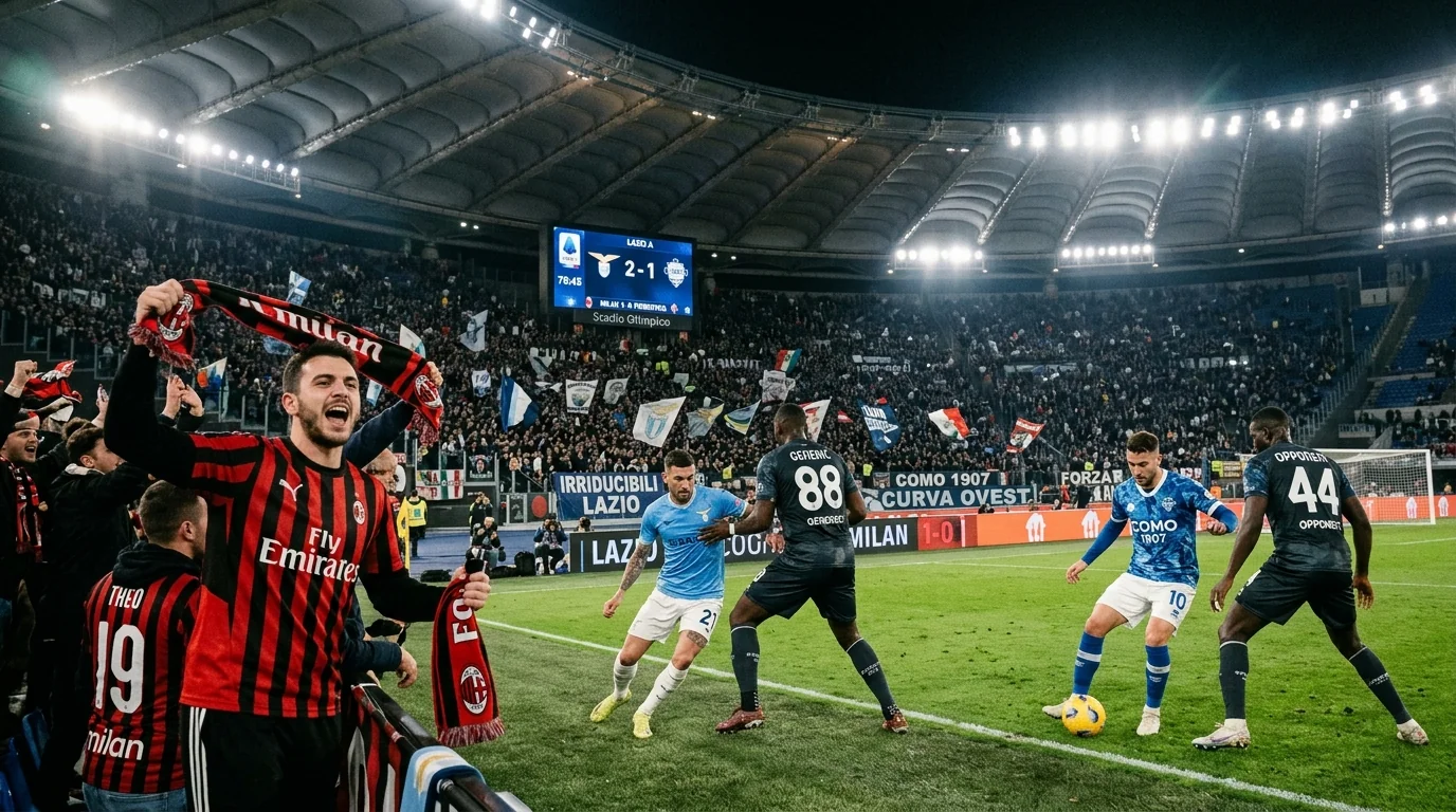 Lazio and Como Stun Giants as Milan Edge Atalanta in Five-Goal