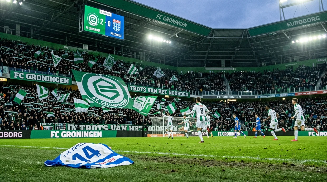 Il Groningen ritrova la marcia giusta mentre continuano i guai per il PEC Zwolle