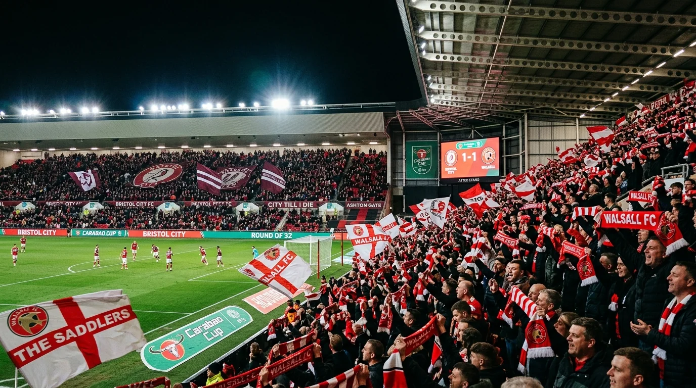 Walsall sorprende il Bristol City: la Coppa di Lega regala subito una sorpresa
