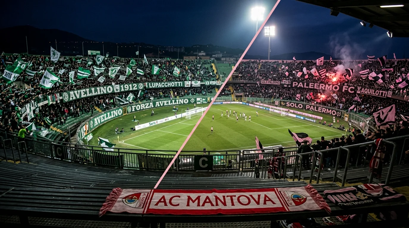 Rivalità rinnovata tra Avellino e Palermo che si dividono la posta, Mantova sorprende la Sampdoria
